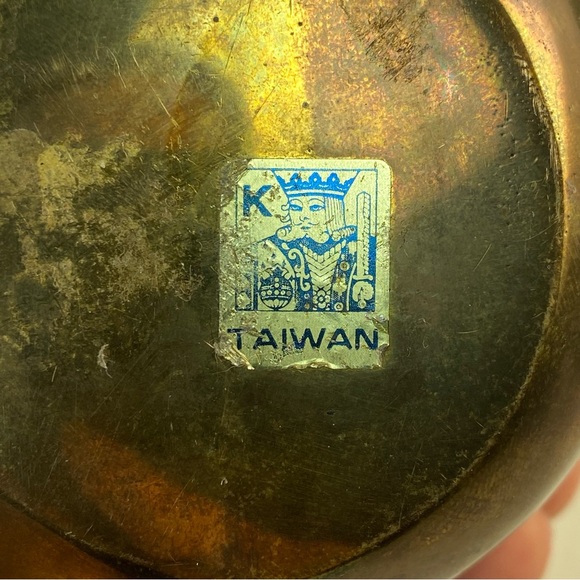 Japanese Style Mini Small Vintage Ornamental Solid Brass Teapot Made in Taiwan - Picture 10 of 11